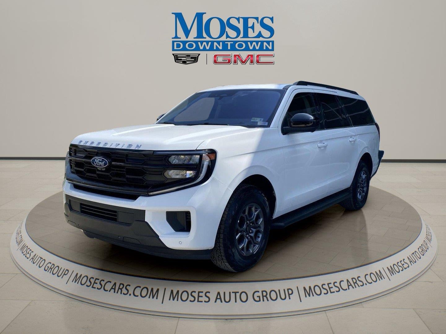 2025 Ford Expedition Active MAX in White — front three-quarter view