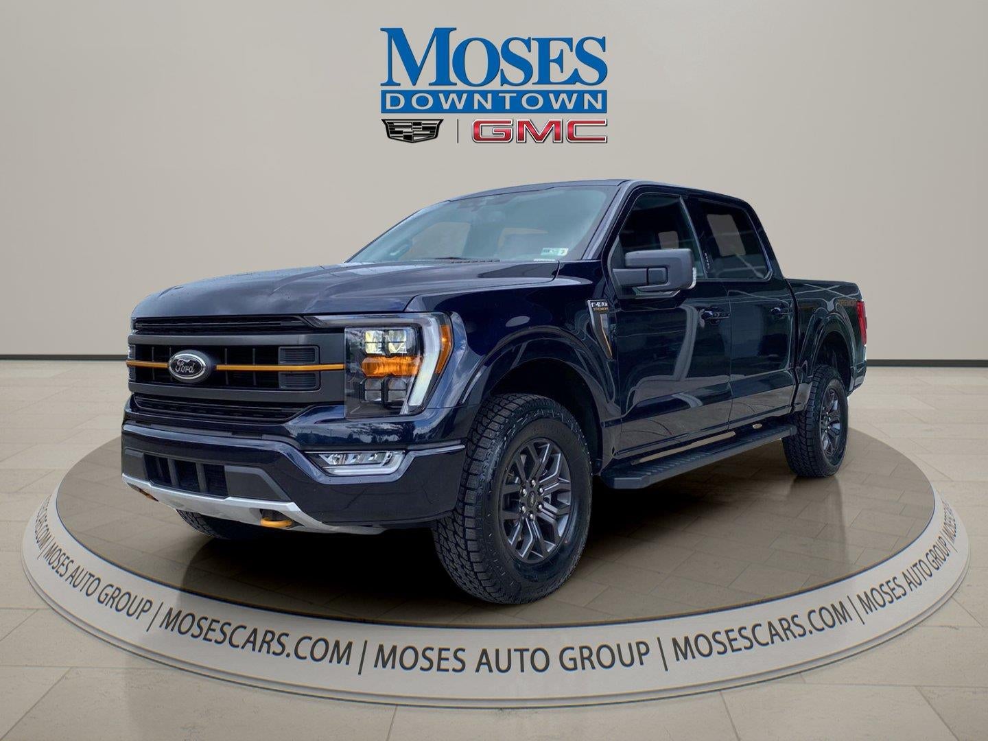2022 Ford F-150 Tremor in Blue — front three-quarter view
