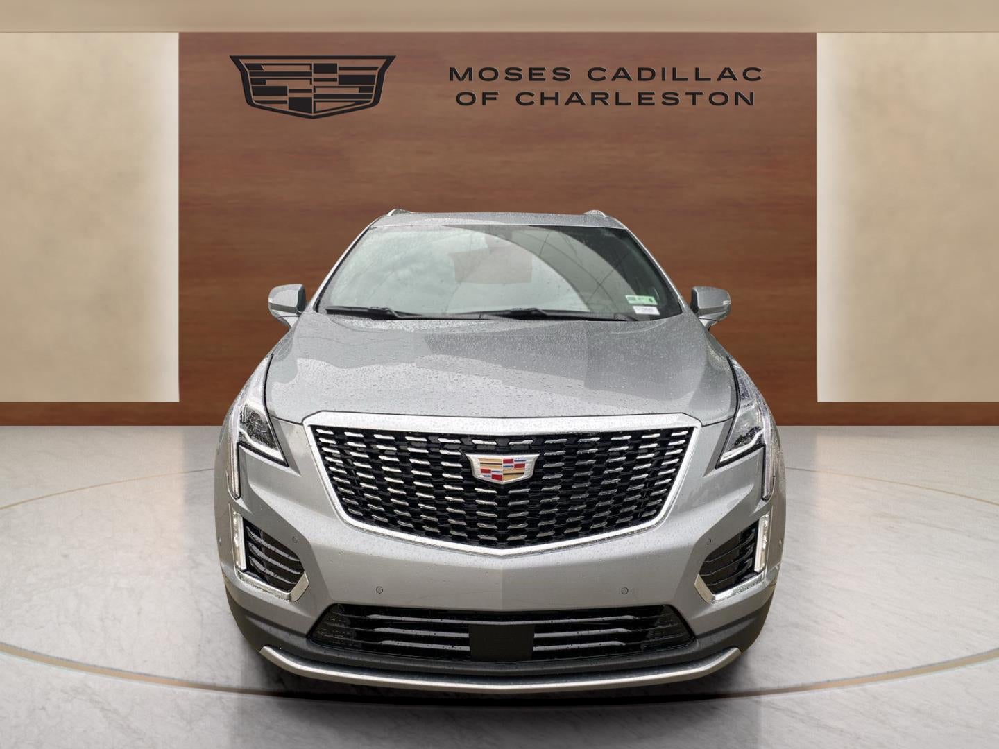 2026 Cadillac XT5 Premium Luxury in Argent Silver Metallic — front three-quarter view