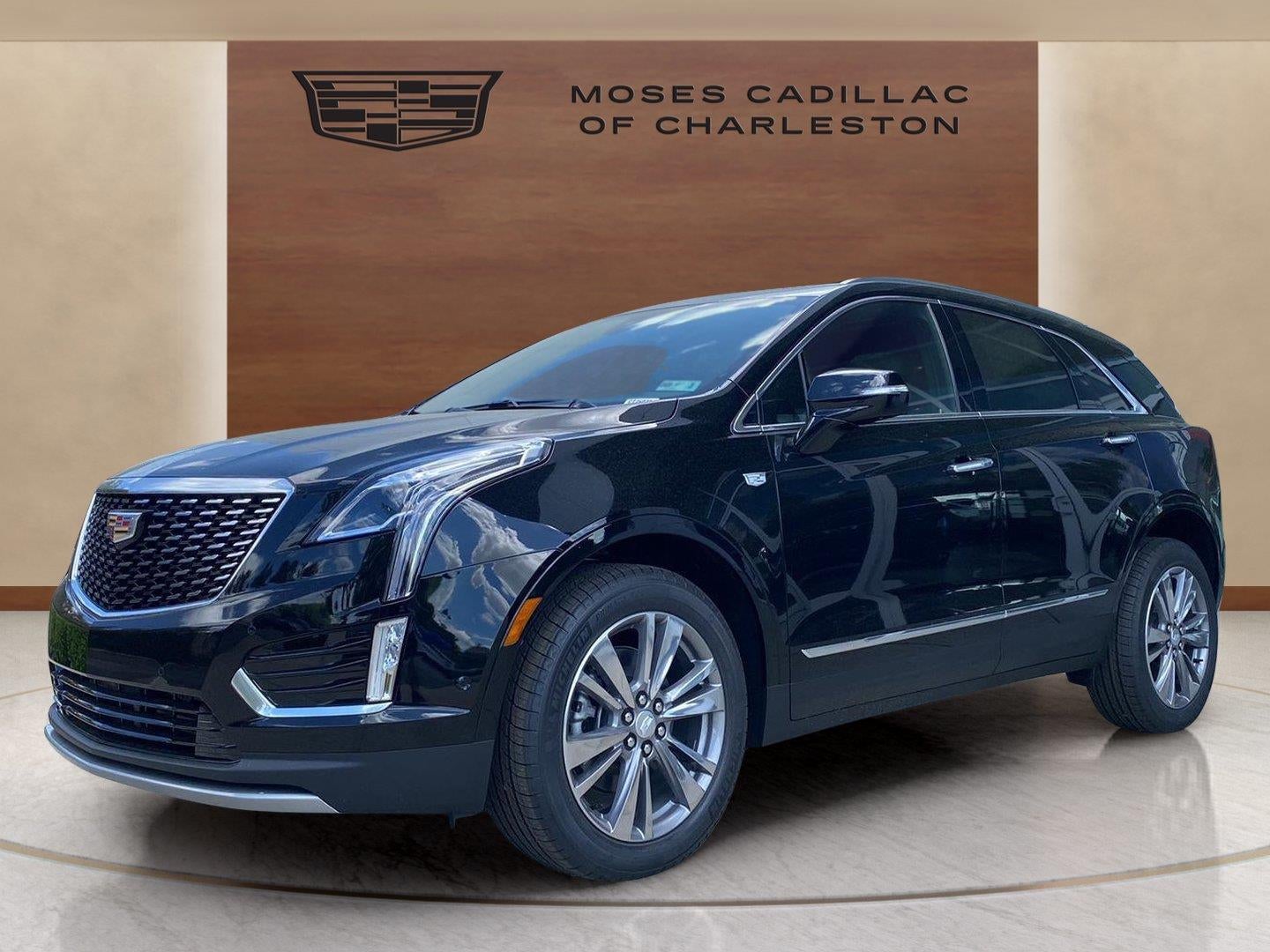 2026 Cadillac XT5 Premium Luxury in Stellar Black Metallic — front three-quarter view