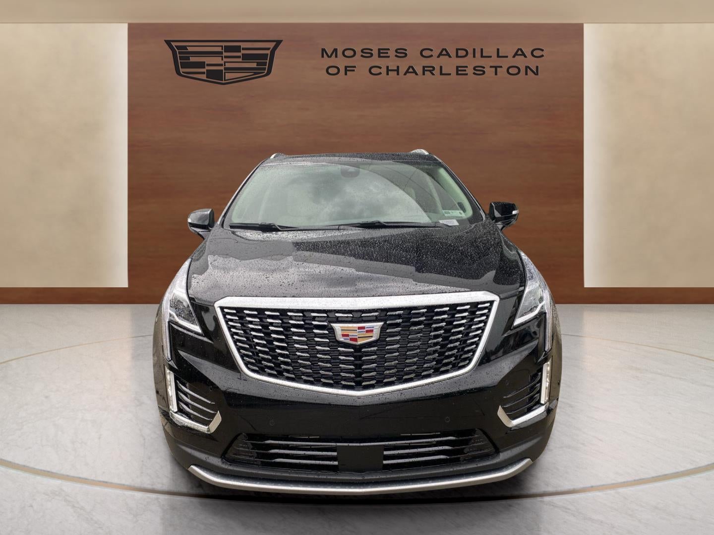 2026 Cadillac XT5 Premium Luxury in Stellar Black Metallic — front three-quarter view