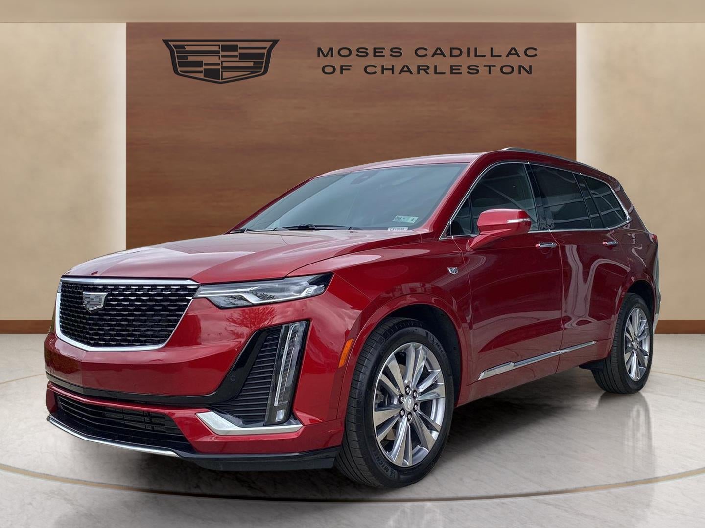 2024 Cadillac XT6 Premium Luxury in Radiant Red Tintcoat — front three-quarter view