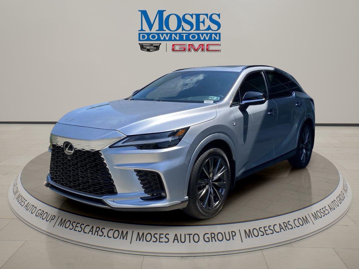 2024 Lexus RX 350 F SPORT Handling in Silver — front three-quarter view
