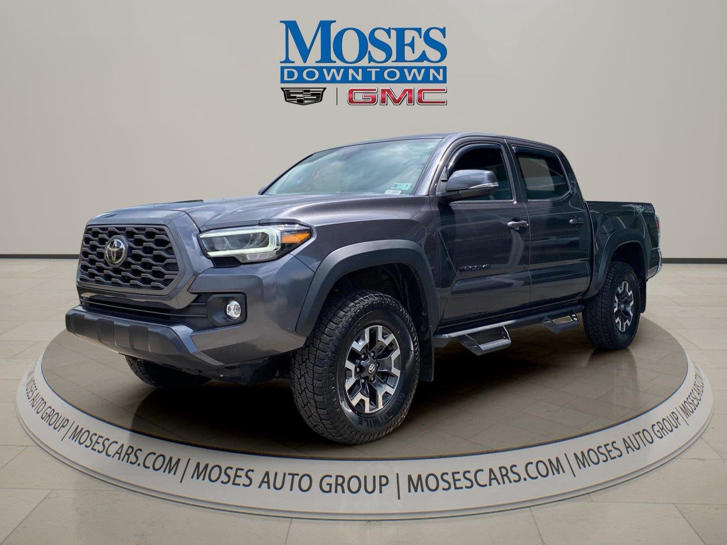 2023 Toyota Tacoma TRD Sport in Gray — front three-quarter view