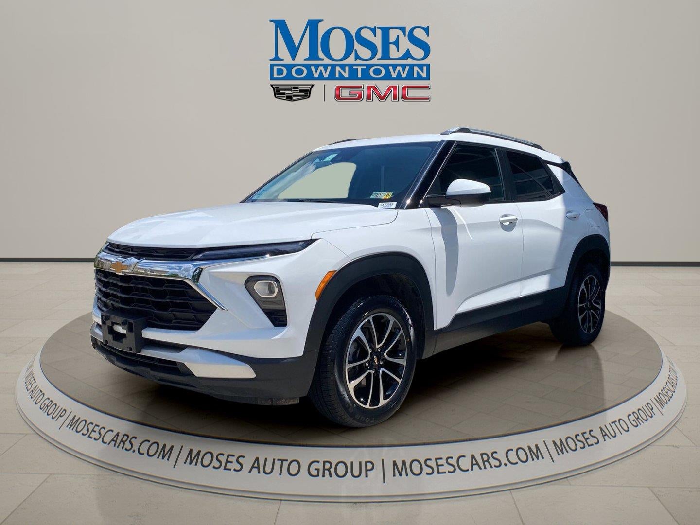 2025 Chevrolet Trailblazer LT in Summit White — front three-quarter view